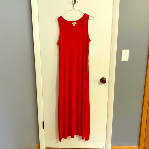 Style & Co Red Maxi Dress, Size S - Picture 2 of 6